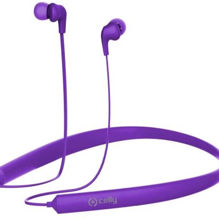 Celly BHNECKPL hoofdtelefoon/headset In-ear, Neckband Bluetooth Paars