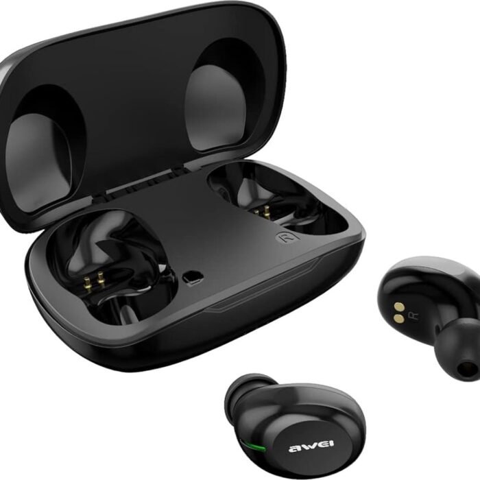 Awei T20 Echte Draadloze Sportoordopjes met Oplaadetui - Bluetooth Versie V5.1 - Waterdicht IPX4-niveau - Frequentierespons 20-20.000 Hz - Muziekspeelduur 8 uur - Zwart