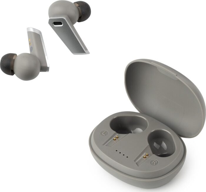 JesJo Draadloze Oordopjes – Draadloze Oortjes – Bluetooth Oordopjes – Intelligent Noise Reduction - Grijs