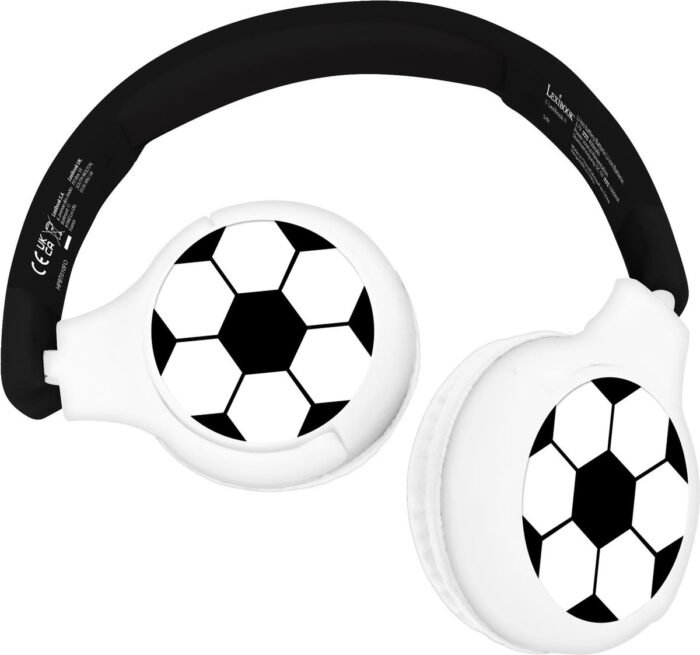2 in 1 Bluetooth® en bedrade comfortabele opvouwbare hoofdtelefoon met veilige volumebegrenzing Voetbalontwerp