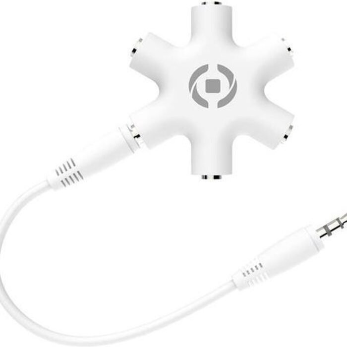 Celly Kabelsplitter Mix Audiojack 3,5 Mm Rubber Wit