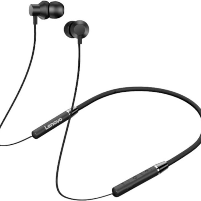 Lenovo HE05 Draadloze Headset Nekband Oordopjes Oortjes Bluetooth 5.0 Stereo voor Sport en Magnetische Oortjes - Zwart
