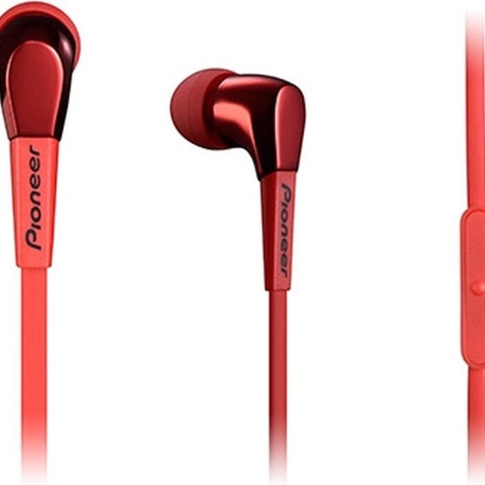 Pioneer SE-CL722T In-ear Oordopjes - met Extreme Bass - Geluid Isolatie - Rood met microfoon