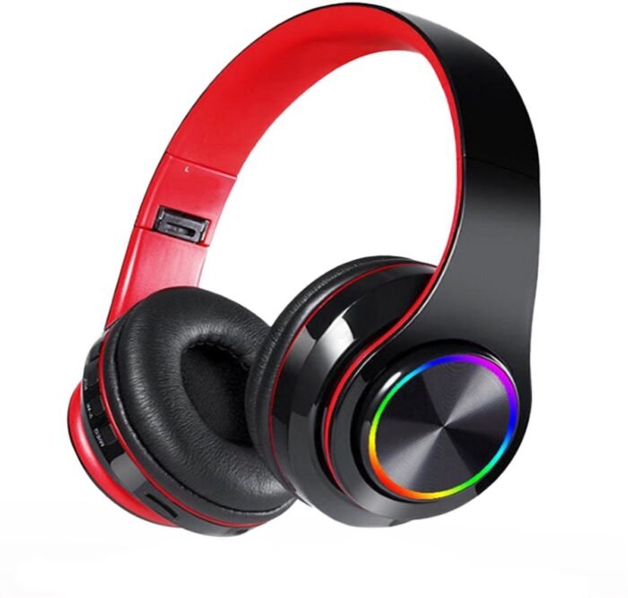 KINSI Gaming Headset met Bluetooth 5.3 - Draadloze Hoofdtelefoon met 3 Verbindingsmodi (Bluetooth/TF-Kaart/AUX) - 50mm Drivers & Ruimtelijk Geluid