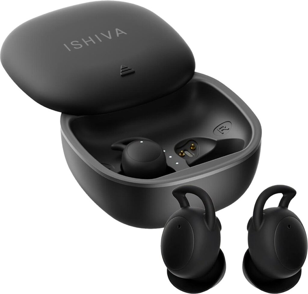 ISHIVA® V2 PRO Bluetooth Oordopjes met Noice Cancelling - Draadloze Oordopjes - Oortjes Draadloos - Oordoppen Slapen - Geschikt voor Apple en Android - USB C - Zwart