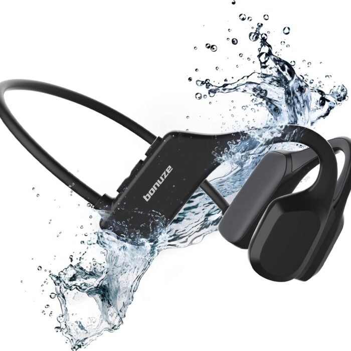 Bonuze Pro® - Bone Conduction Headphone - Open Ear Koptelefoon - IP68 Waterproof - 32GB Interne geheugenkaart - Sporthoofdtelefoon - Sport koptelefoon - Sport oordopjes - Draadloos - Geschikt voor elke laptop en smartphone - Zwart