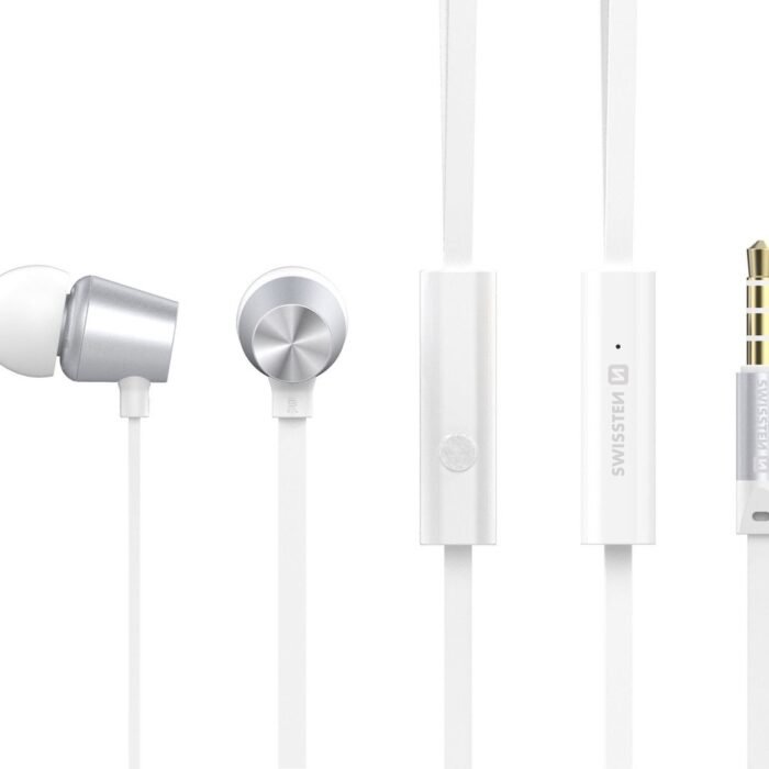 Swissten YS500 In-Ear Oordopjes - Zilver/Wit