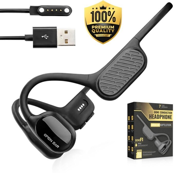 Bone Conduction Headphone – IP68 Waterdicht – 32GB Geheugen – Open-Ear - Sport Headset – Draadloze Oortjes – Bluetooth 5.3 – Geschikt voor elk Apparaat – Model 2025