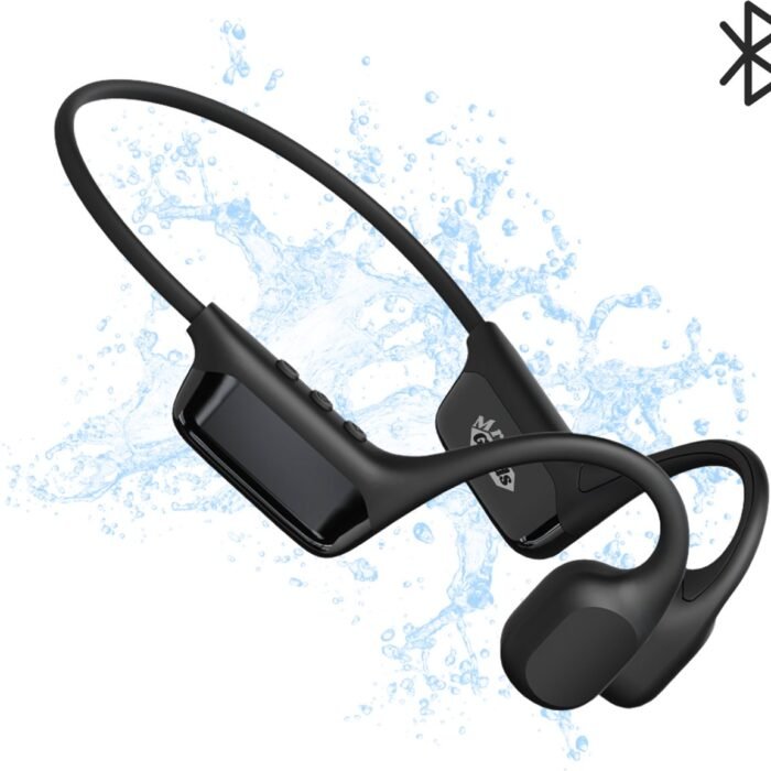 MrGoods - Bone Conduction Headphone V2 - Open Ear Koptelefoon - Bone Conduction Koptelefoon - Sport Oortjes - Koptelefoon Bone - Sport Hoofdtelefoon - Waterdicht - Bluetooth 5.4 - 32GB Geheugen - Geschikt voor elk Apparaat - Zwart