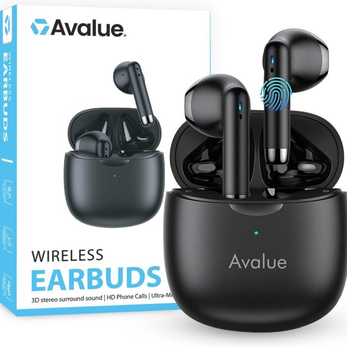 AVALUE Draadloze Oordopjes - Bluetooth Oordopjes - Oortjes Draadloos - Geschikt voor Apple & Android - 28 uur Batterijduur