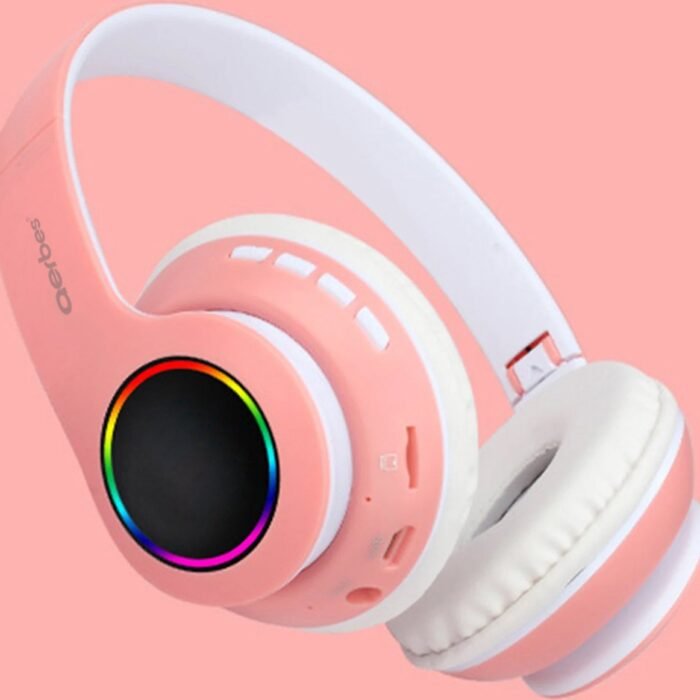 AERBES - Draadloze Over-Ear Koptelefoon Inklapbaar - Bluetooth Hoofdtelefoon - Microfoon - Bellen – Headphone - Micro SD mode - Roze