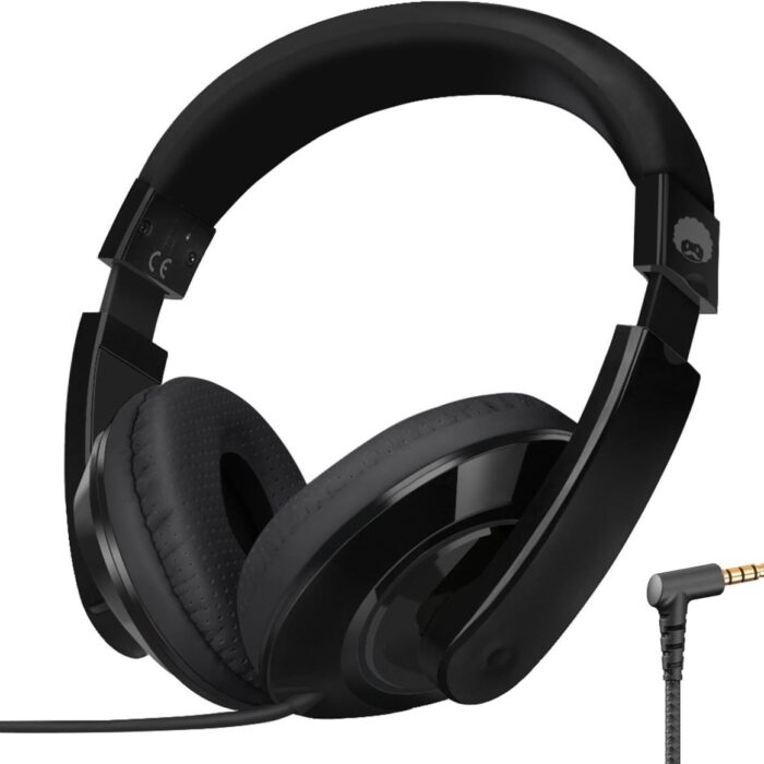 StayPowered Kinderkoptelefoon - Perfect Geluid & Ultiem Comfort - Verstelbaar - HD Microfoon - Kraakhelder Stereo - Zachte Oorkussens - Duurzame Kabel - 3.5mm Jack - Zwart - Levering Sneller dan Aangegeven!