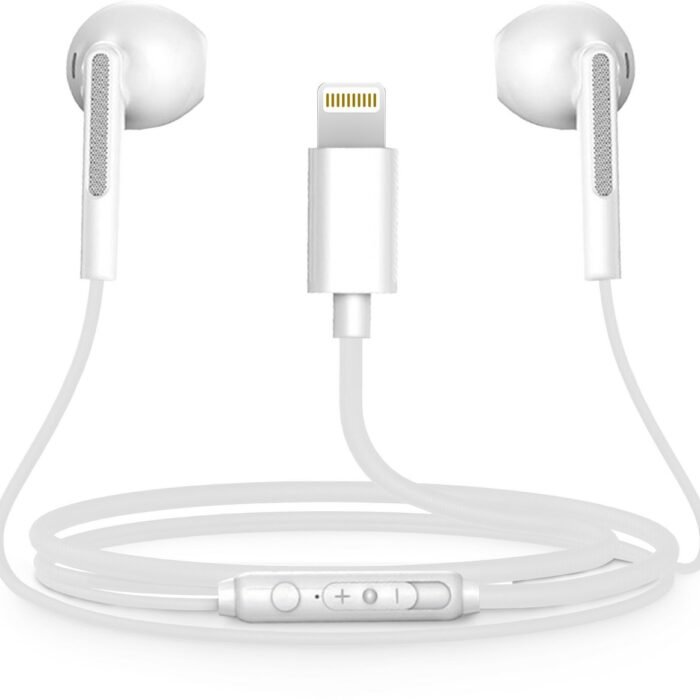 Oortjes met draad geschikt voor iPhone - Voor 14 Pro Max en ouder - Oordopjes met draad en microfoon - Wit