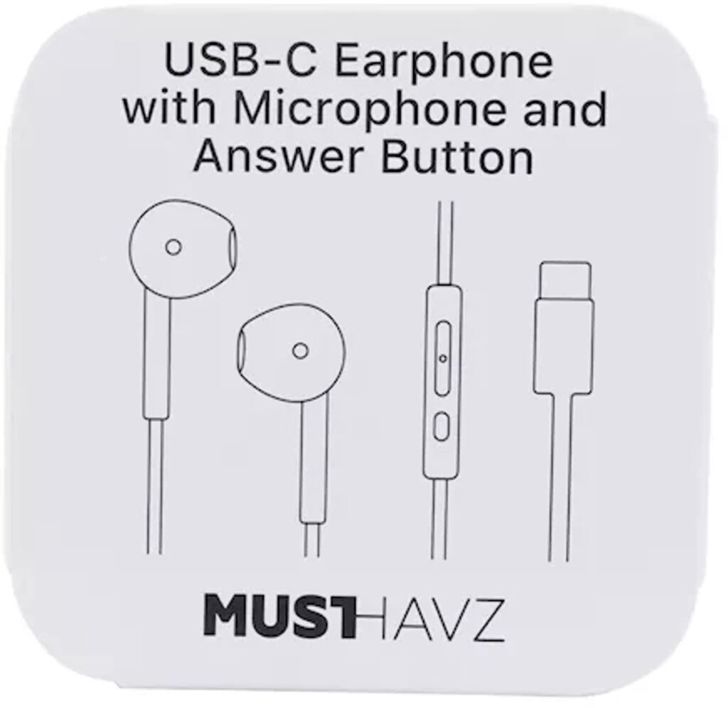 Musthavz to Go Earphone USB-C, white