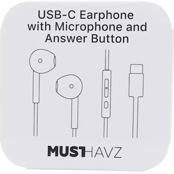 Musthavz to Go Earphone USB-C, white