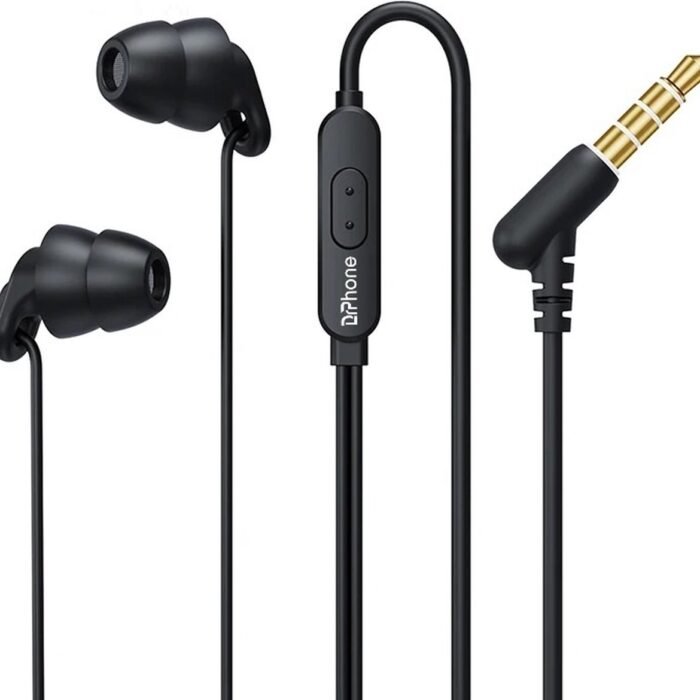 DrPhone SilencePro - Comfortabele 3.5mm Jack - In-Ear Oordoppen met Passieve Ruisonderdrukking en Kristalhelder Geluid - Zwart