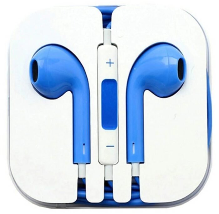 Hoofdtelefoon - 3.5 mm aux aansluiting - Oortelefoon met Microfoon - Koptelefoonaansluiting - Stereo - Blauw