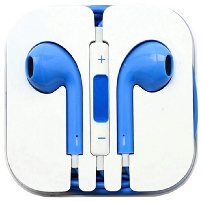 Hoofdtelefoon - 3.5 mm aux aansluiting - Oortelefoon met Microfoon - Koptelefoonaansluiting - Stereo - Blauw