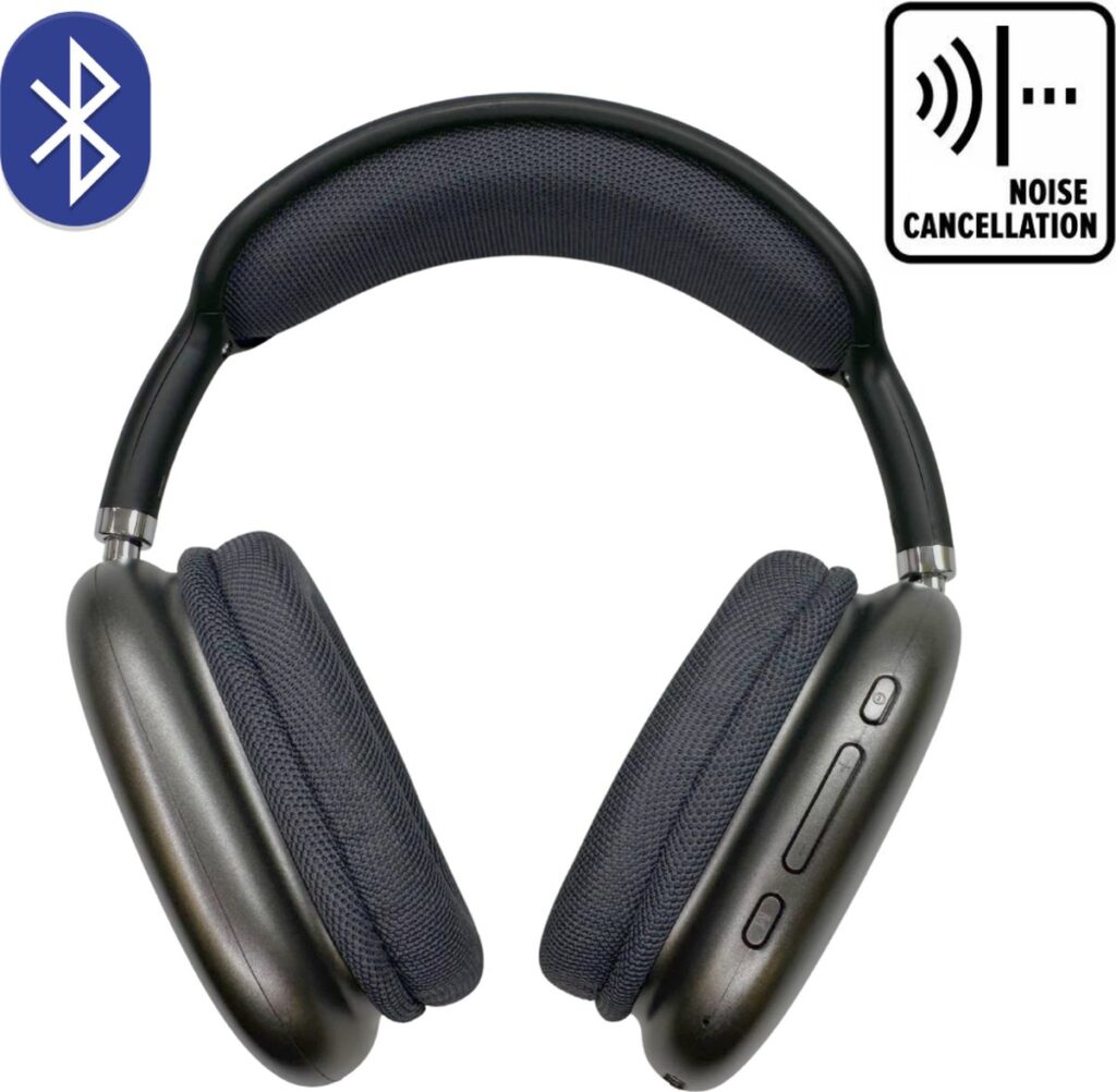 Sanovo - Koptelefoon - Bluetooth - Draadloos - Zwart - Passive Noise cancelling - Stevige Opbergdoos - Kinderen - Headset - Ruisonderdrukking