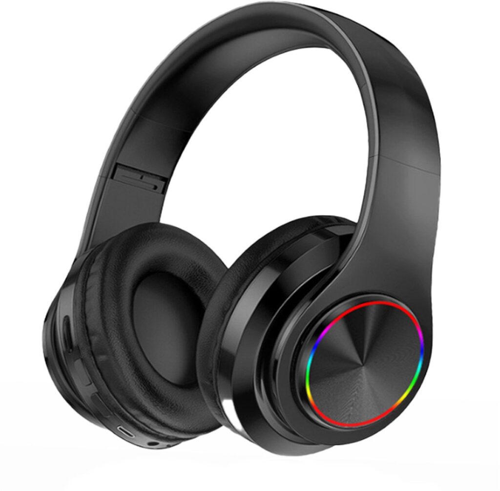 KINSI Gaming Headset met Bluetooth 5.3 - Draadloze Hoofdtelefoon met 3 Verbindingsmodi (Bluetooth/TF-Kaart/AUX) - 50mm Drivers & Ruimtelijk Geluid