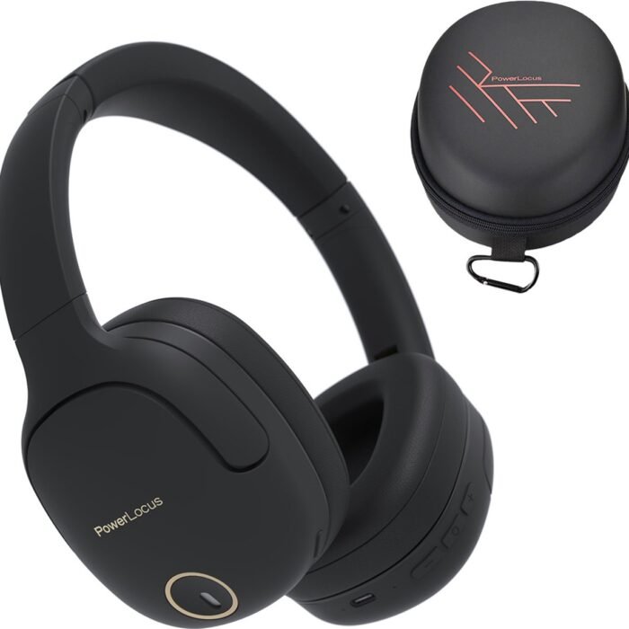 PowerLocus P7 Draadloze Over-Ear Koptelefoon - Bluetooth Headphone - Microfoon, Bass Mode, incl. Hoesje - Goud