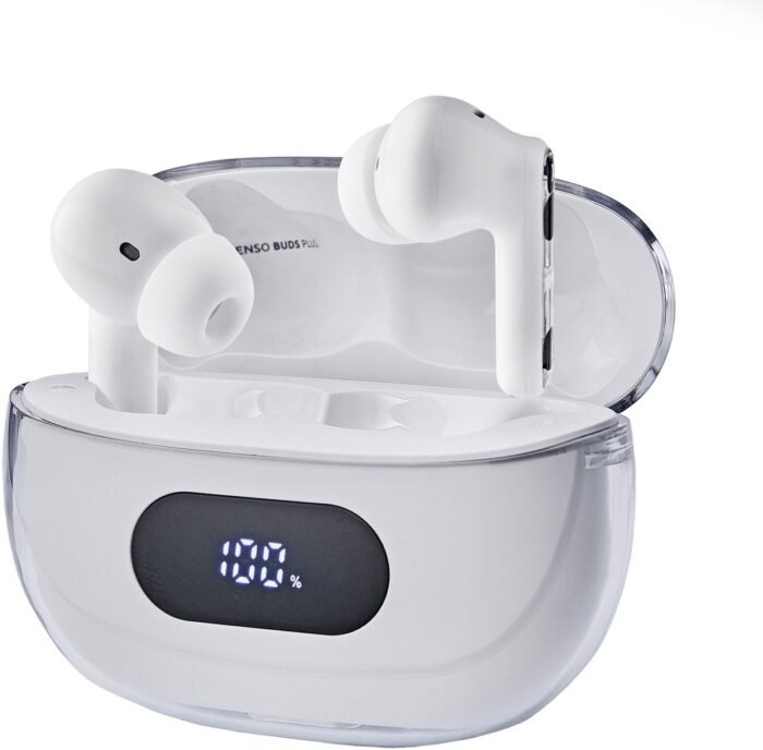 (Intenso) Buds Plus T312AE Bluetooth in-ear headphones met actieve ruisonderdrukking (ANC) - wit