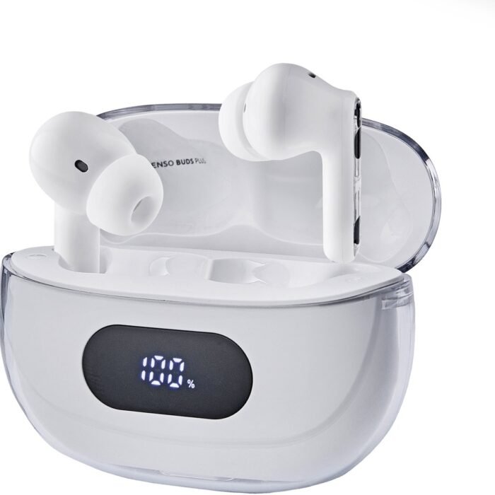 (Intenso) Buds Plus T312AE Bluetooth in-ear headphones met actieve ruisonderdrukking (ANC) - wit