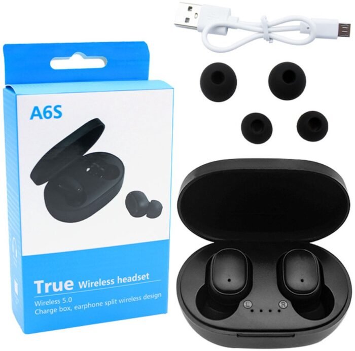 Draadloze Oordopjes Bluetooth 5.1 Hoofdtelefoon - A6S - Touch Control Oordopjes Met Microfoon - Earphone - Koptelefoon - Gaming Headset - Sport Oordopjes - Zwart