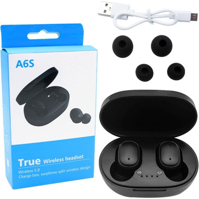 Draadloze Oordopjes Bluetooth 5.1 Hoofdtelefoon - A6S - Touch Control Oordopjes Met Microfoon - Earphone - Koptelefoon - Gaming Headset - Sport Oordopjes - Zwart