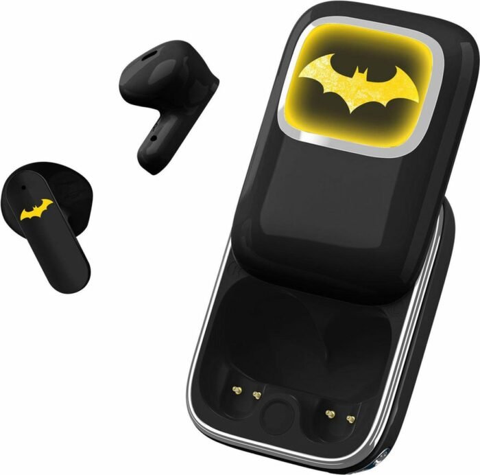 Batman - draadloze oordopjes - scherm met LED verlichting - met oplaadcase - touch control - lange batterijduur - TWS earpods bluetooth