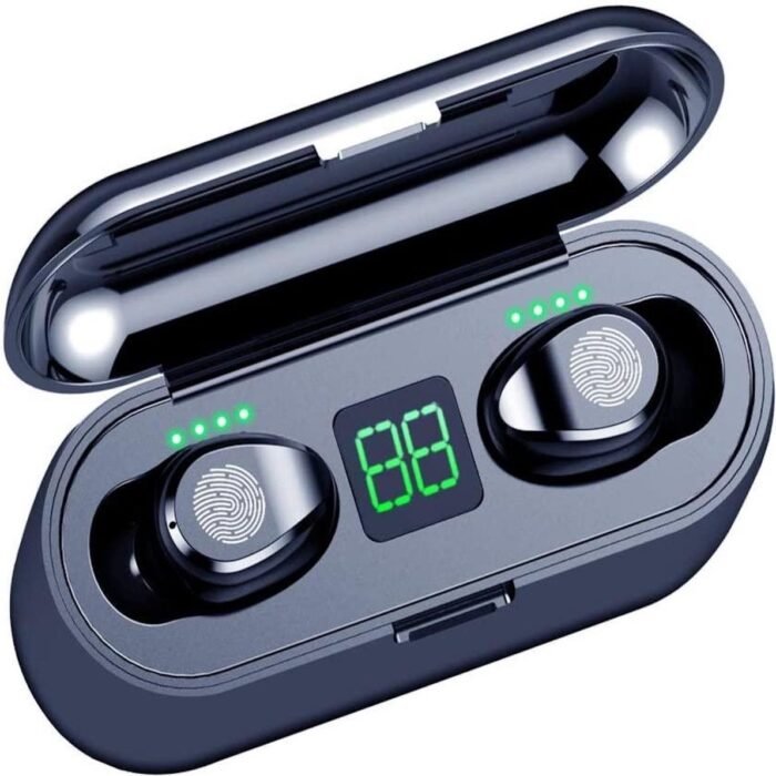 Draadloze oortjes / in-ear oordopjes - Bluetooth Draadloze buds - Luxe indicator & Telefoon houder in 1 - Zwart.- (ook beschikbaar in wit)