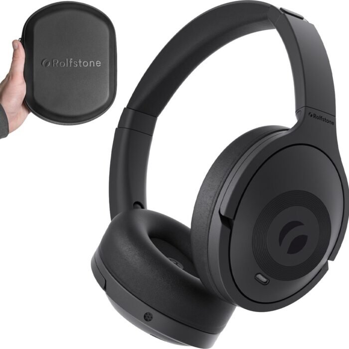 Rolfstone Focus Pro - Koptelefoon - Active Noise Cancelling Hoofdtelefoon - 70u batterijduur - Touch & Swipe - Over-ear - USB-C - Draadloos - Hybrid ANC tot 35dB - Handsfree bellen - Koptelefoons - Koptelefoon Noise Cancelling