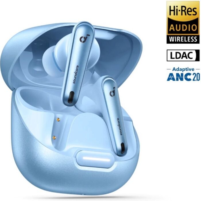 soundcore Liberty 4 NC - Wireless Noise Cancelling Earbuds (Light Blauw) - 98.5% Noise Reduction - draadloze oordopjes- Adaptive Noise Cancelling to Ears and Environment - Hi-Res Sound - 50H Battery