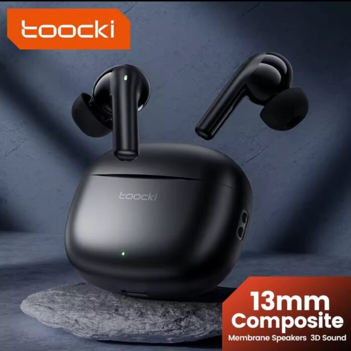 Toocki T10 | Airpods-Earpods-Earbuds- Wireless Bluetooth Earphones -Wireless Bluetooth 5.3 Earbuds | In-Ear Sport oortjes | koptelefoon | oordopjes | draadloze koptelefoon | draadloze oordopjes | Universeel | 30uur | Aangenaam draag comfort | Zwart