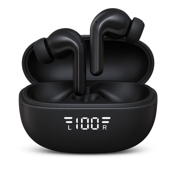 Yurda - Draadloze oordopjes - Wireless earphones - Bluetooth oortjes - Draadloze oortjes - Zwart