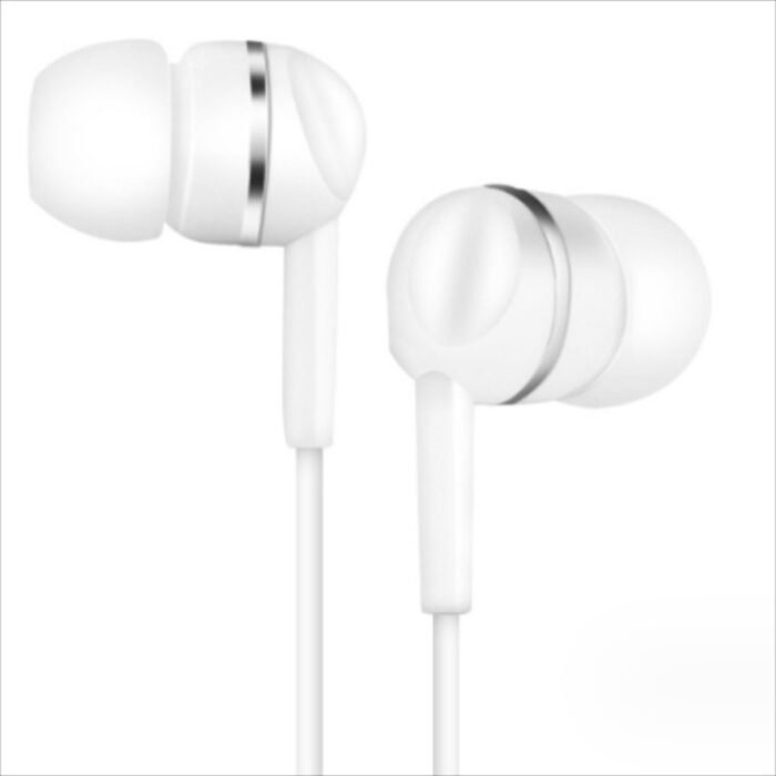 2x Bedrade oortjes - In Ear Oordopjes - Oortjes met Draad en Microfoon - Extra Bass - 3,5mm Jack Aansluiting - 120cm kabel - Wit