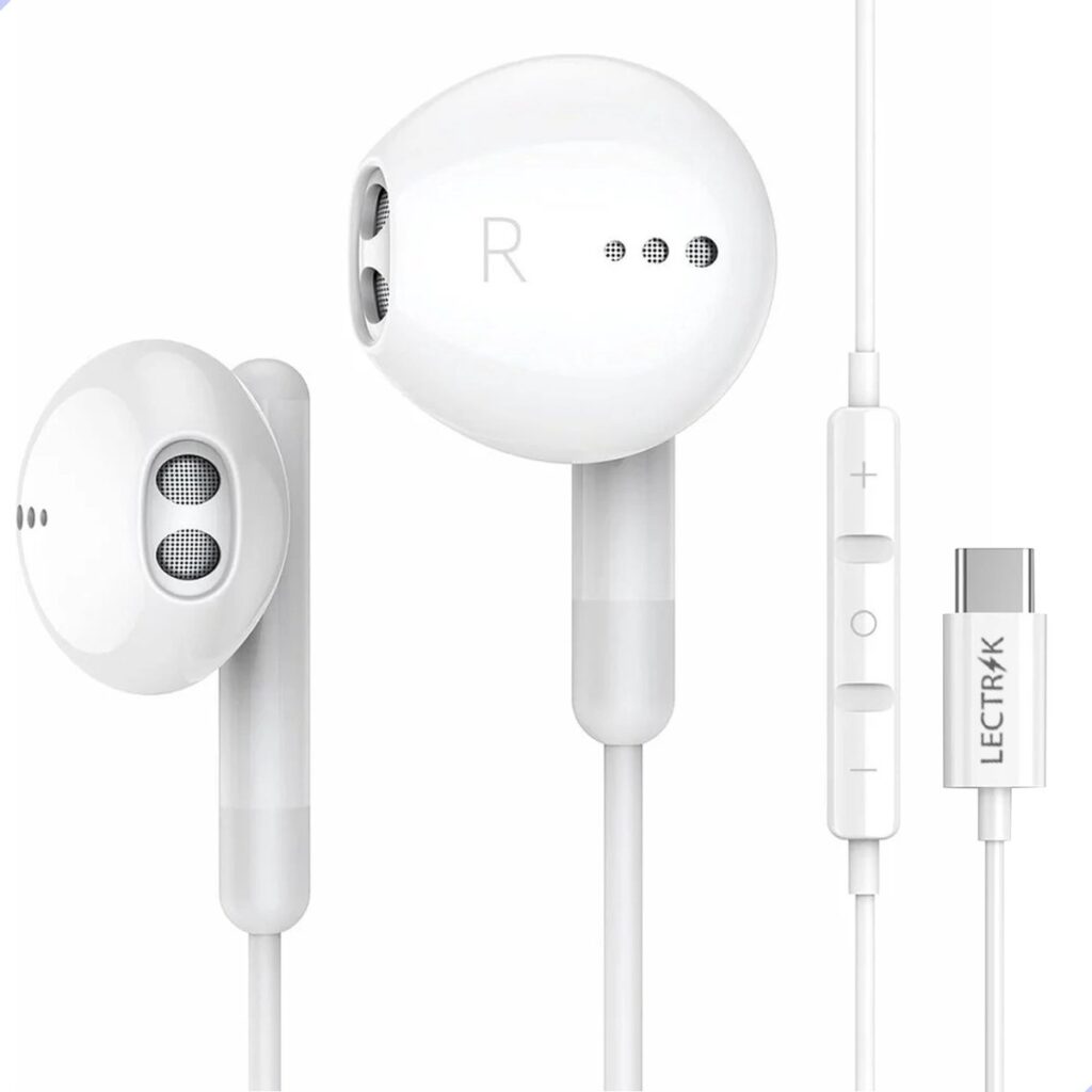 Oortjes met draad en microfoon - Oordopjes - 120CM kabel - USB-C - Earphones Wired