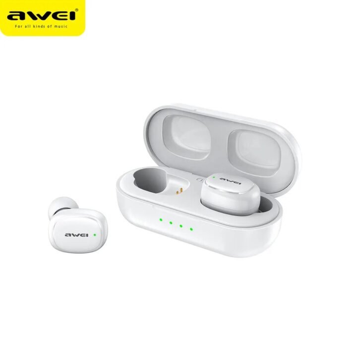 Awei - T13 PRO - In-ear headset - Low Latency Pro Earbuds - Wit - TWS - Bluetooth 5.1 - Ergonomic design - IPX6