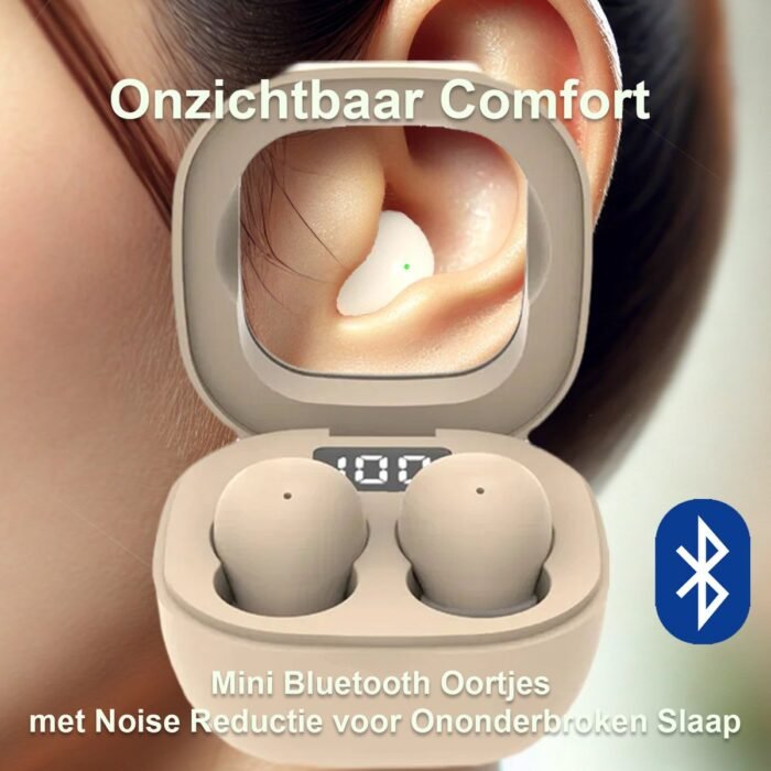 Draadloze Slaapoordopjes - Earbuds - Noise Blocking, Klein Ontwerp voor Zijslapers, 120 uur Accuduur, Bluetooth 5.3