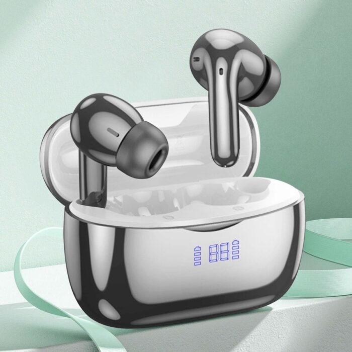 Hoco, Draadloze Bluetooth Noise-Cancelling Headset + 7 uur batterijduur Zwart Chroom Effect, Zwart