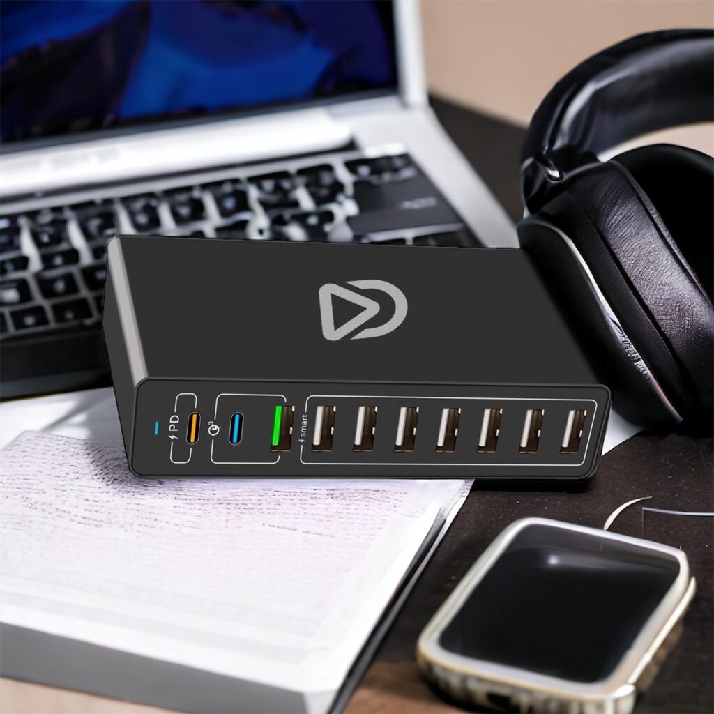 USB-C snellaadstation 10 poorten| Snellader | USB-10-65W | 8x USB-A 2x USB-C