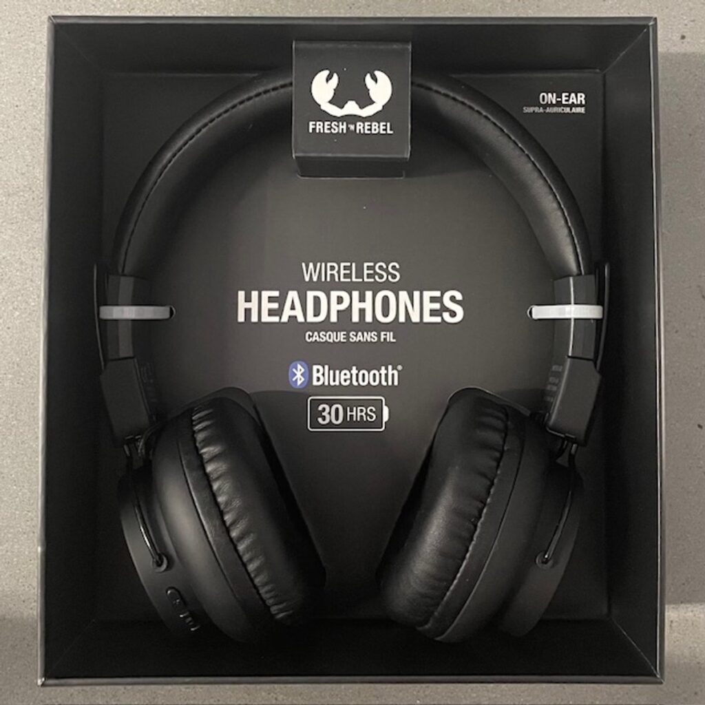 Fresh 'n Rebel Koptelefoon zwart draadloos Bluetooth - Draadloze koptelefoon zwart on ear - 30 uur speeltijd - volledig opgeladen in 2 uur