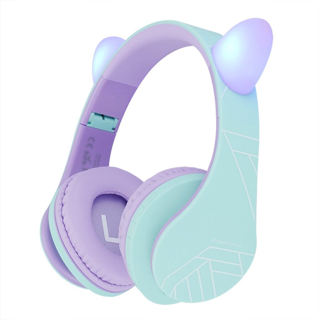 PowerLocus P2 draadloze Over-Ear Koptelefoon Inklapbaar koptelefoon voor kinderen - veilig volume van 85 dB - Bluetooth Hoofdtelefoon - Met microfoon