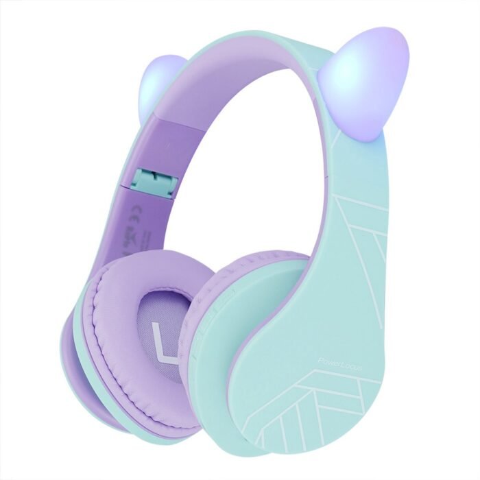 PowerLocus P2 draadloze Over-Ear Koptelefoon Inklapbaar koptelefoon voor kinderen - veilig volume van 85 dB - Bluetooth Hoofdtelefoon - Met microfoon