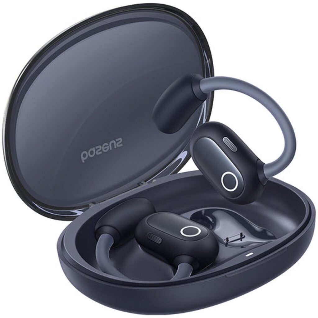 Baseus Eli Sport 1 | Open-Ear Oordopjes | Met Nekband | Sport Oordopjes | Geschikt voor Hardlopen, Wielrennen, Reizen, etc | Waterdicht IPX4 | Draadloze Oortjes | Cosmic Zwart