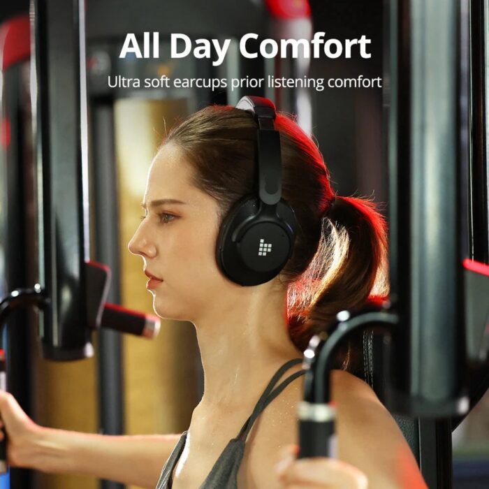 Draadloze Bluetooth Hoofdtelefoon - Gaming Headset - Hoofdtelefoon Draadloos - Hybride Noise Cancelling - 500mAh - 60 Uur Luisteren - Natuurlijke Pasvorm - Zwart
