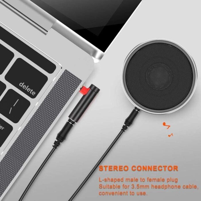 3.5mm Man-vrouw Audio Adapter 90 Graden Elleboog Headset Audio Jack Adapter-Stekker voor Mobiele Telefoons PC's-Zwart .
