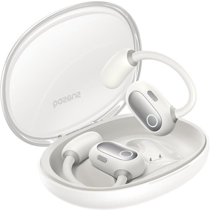 Baseus Eli Sport 1 | Open-Ear Oordopjes | Met Nekband | Sport Oordopjes | Geschikt voor Hardlopen, Wielrennen, Reizen, etc | Waterdicht IPX4 | Draadloze Oortjes | Stellar Wit