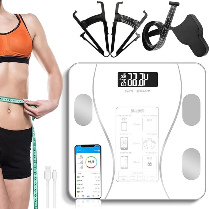 Intelligent BMI Body Fat Scale - Digital Weight Scale with Program Monition and Analysis - Body Fluid Monitoring - Multifunction Applications