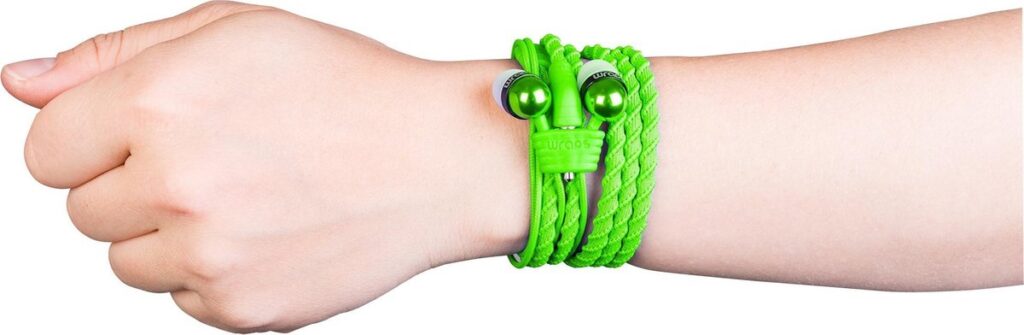 Wraps Classic Cloth Wrap in ear oordopje en armband - Groen